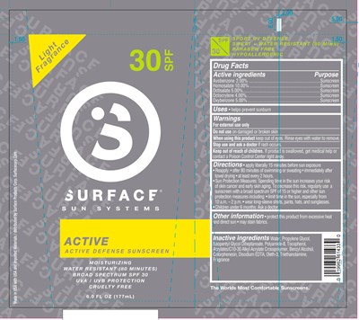 Surface Sun Active Defense Spf 30 (Surface Sun Active Defense Spf 30 Lotion 177ml)